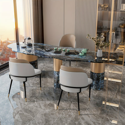 Eetkamerstoel – Stoel – Dinersstoel – Zithoekstoel – Armless Chair – Adembenemend Kunstleer – Hoogwaardig Schuim – Stevig Metalen Frame – Onderhoudsvriendelijk – Grijs