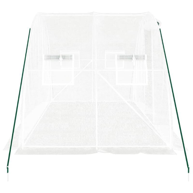 Kweekkas – Serre – Plantenkas – Groentekas – Tuinkas – Wit Stalen Frame – 8 m² Oppervlakte – 4x2x2 Meter Groot