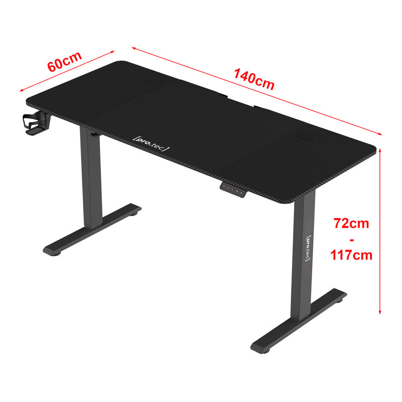 Verstelbaar Bureau – Zit Sta Bureau – Elektrisch Hoogtebureau – Werkplek Op Maat – Wit 160x75 cm – Traploos Verstelbaar 72-117 cm – Geheugenfunctie Met Kabelmanagement