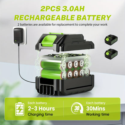 Hogedrukreiniger Batterij – Accu – Lithium Accu – Oplaadbare Batterij – Elektrische Batterij – 2 Batterijen Set – EU Stekker – 36V Maximaal
