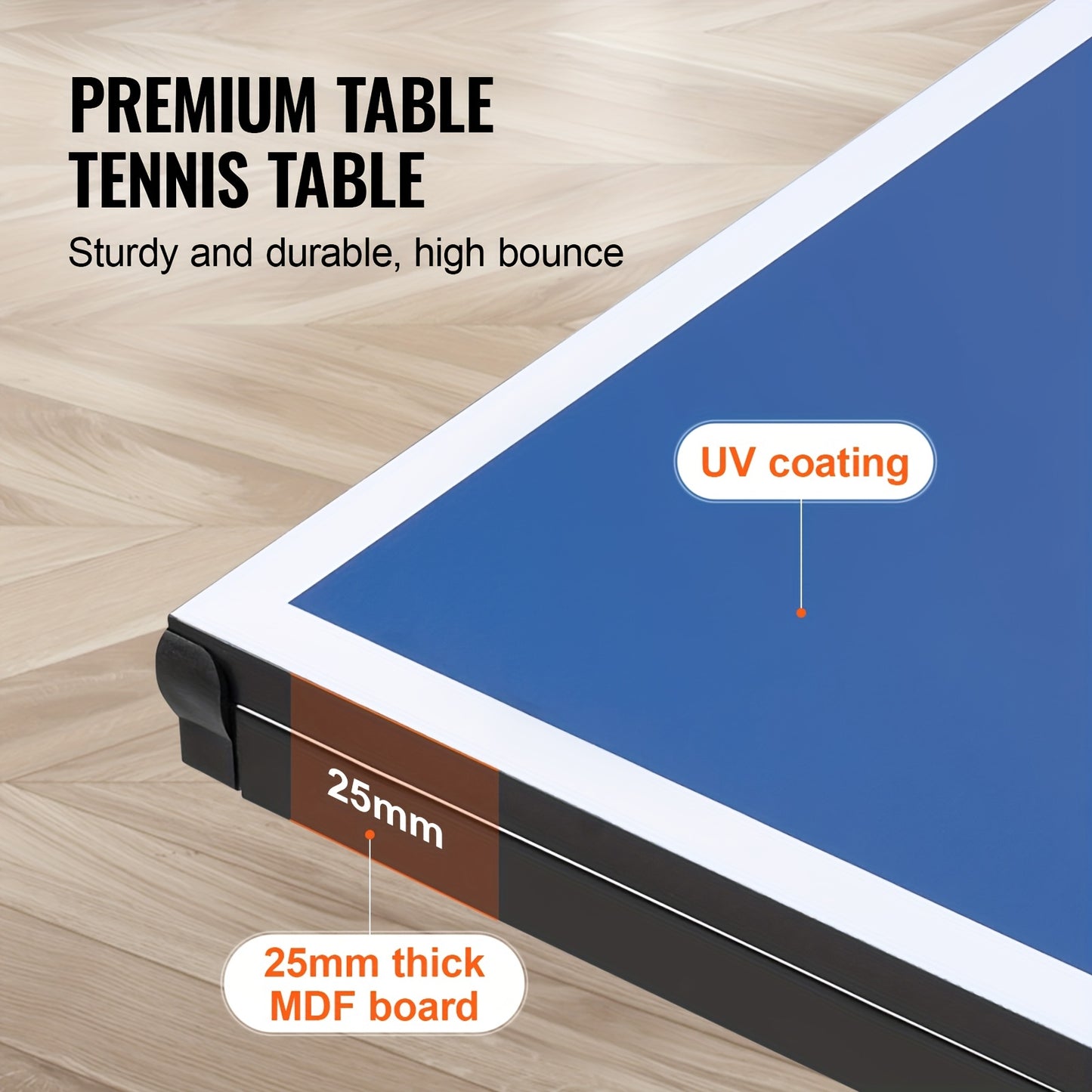 Tafeltennistafel – Pingpongtafel – Speeltafel – Pingpongtafel Binnen – Inklapbare Tafel – Aluminiumlegering – Compact Opbergbaar