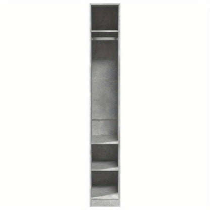 Wardrobe 30X50X200 Cm Treated Wood Concrete Gray