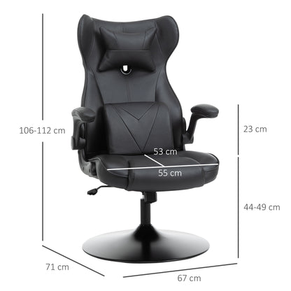 Gaming Stoel – Bureaustoel – Gamestoel – Werkstoel – Ergonomische Stoel – 360 Graden Draaibaar – In Hoogte Verstelbaar - Zwart