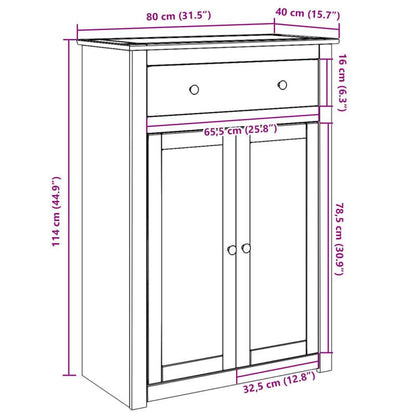 Schoenenrek – Schoenenkast – Schoenenopberger – Opbergmeubel – Schoenenbank – Massief Grenenhout – 80x40x114 cm – Modern Minimalistisch Design – 2 Laags – 8 kg Draagvermogen – Zonder Metalen Onderdelen