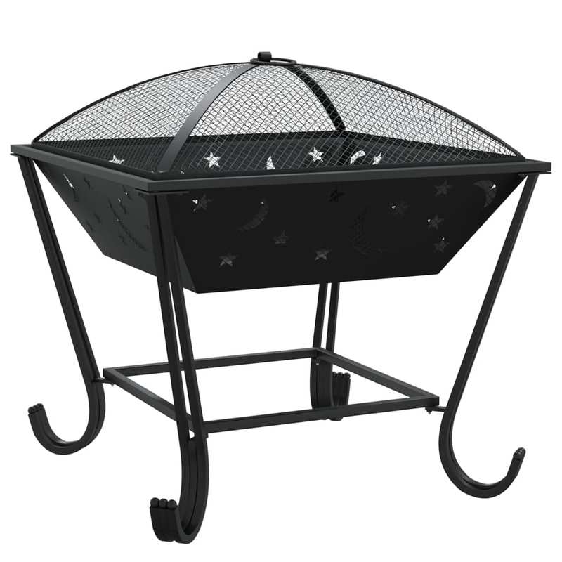 50cm XXL Steel Fire Shell with Pitcher - Heavy-Duty Metal Construction, 50cm Round Outdoor Fire Pit with Lighter & Control Valve, 50cm Diameter
