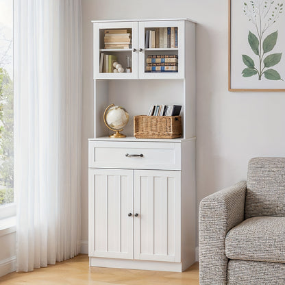 Bergkast – Opbergkast – Kast – Kledingkast – Dressoir – Witte kast – Grote capaciteit – Verstelbare planken – Stevig en duurzaam – Modern design