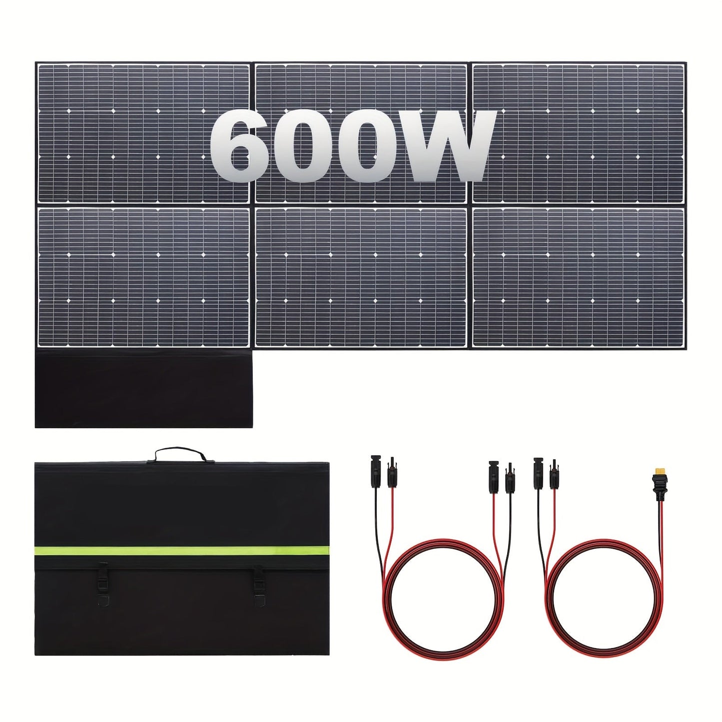 600W Vouwbare Zonnepaneelset – Mobiel Zonnepaneel – Draagbaar Zonnepaneel – Solar Paneel – Monokristallijn Silicium – Hoog Rendement – Compact Design