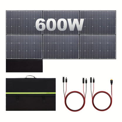 600W Vouwbare Zonnepaneelset – Mobiel Zonnepaneel – Draagbaar Zonnepaneel – Solar Paneel – Monokristallijn Silicium – Hoog Rendement – Compact Design