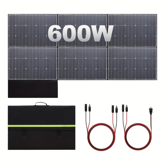 600W Vouwbare Zonnepaneelset – Mobiel Zonnepaneel – Draagbaar Zonnepaneel – Solar Paneel – Monokristallijn Silicium – Hoog Rendement – Compact Design