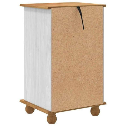 Witte Ladekast – Dressoir – Kast – Commode – Opbergkast – Massief Grenen Hout – 4 Lockbare Laatjes – Minimalistisch Design – 45,8x40x79 cm