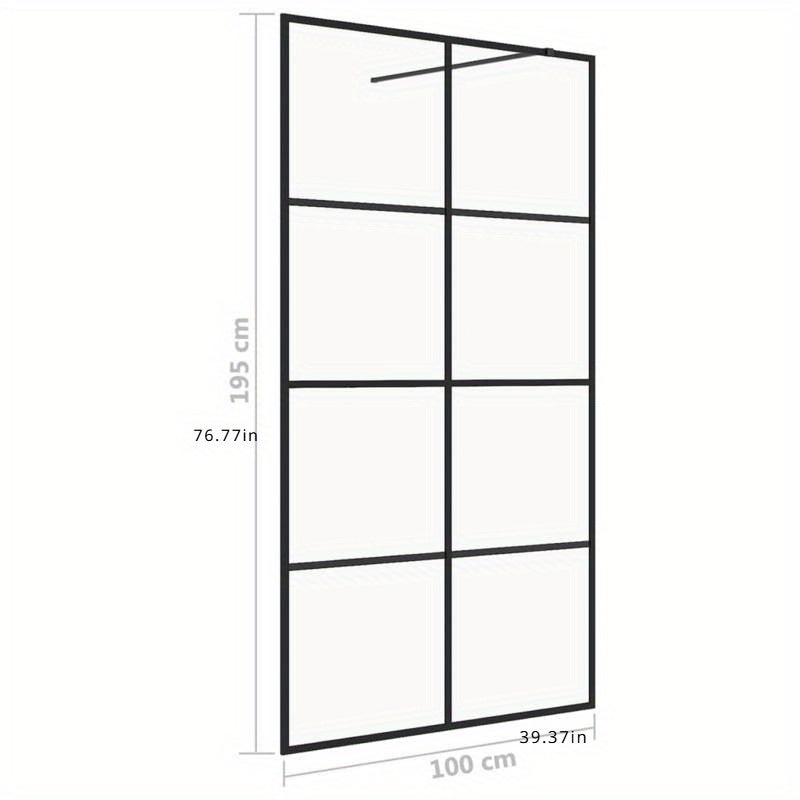 Douchewand – Douchewand Scherm – Walk-In Douchewand – Inloopdouche – Douchekabine – ESG Veiligheidsglas – 100x195 cm Hoog