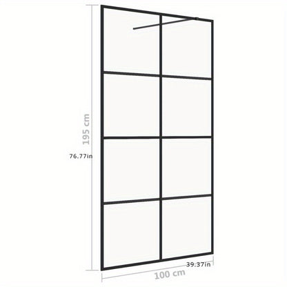 Douchewand – Douchewand Scherm – Walk-In Douchewand – Inloopdouche – Douchekabine – ESG Veiligheidsglas – 100x195 cm Hoog