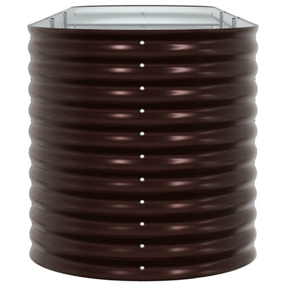 Elevated Brown Tuinbak – Verhoogde Plantenbak – Metaal Bloembak – Tuinbak Met Ventilatie – Marron Variant – Gegalvaniseerd Staal – Efficiënte Drainage & Stabiliteit – 320x80x81 cm