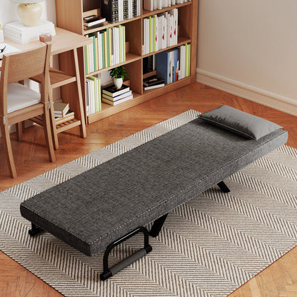 Slaapbank – Slaapfauteuil – Slaapstoel – Logeerbed – Zetelbed – 3-in-1 Multifunctioneel – Verstelbare Rugleuning – Stevig Gelakt Legeringsstaal Frame – Maximaal Draagvermogen 200 kg