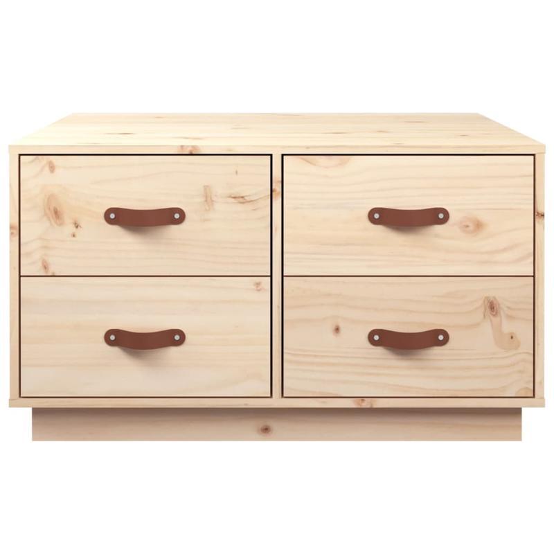 Coffee Table 80X80X45 Cm Solid Pinewood Removable, Suitable for Indoor Use And Suitable for All Seasons