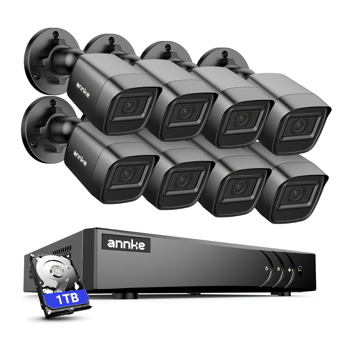 Beveiligingscamera Set – Bewakingscamera – CCTV Camera – Surveillance Camera – Camera Systeem – 4 Camera’s – 1TB Harde Schijf – Bedrade Stroomvoorziening
