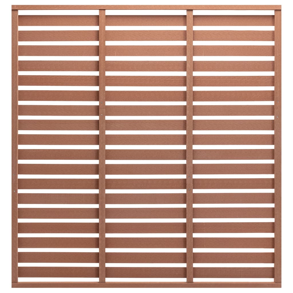 Horizontaal Schuttingpaneel – Tuinscherm – Tuinafscheiding – Houtcomposiet Paneel – Schuttingpaneel Bruin – 180 x 180 cm – Onderhoudsvrij – Weerbestendig