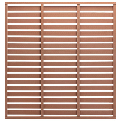 Horizontaal Schuttingpaneel – Tuinscherm – Tuinafscheiding – Houtcomposiet Paneel – Schuttingpaneel Bruin – 180 x 180 cm – Onderhoudsvrij – Weerbestendig