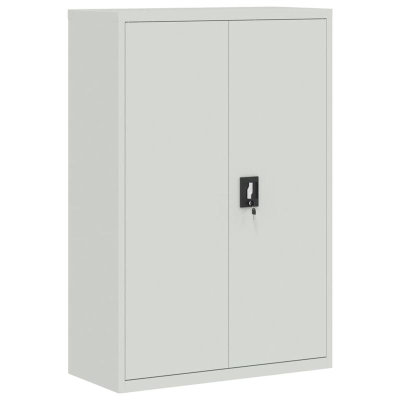 Dossierkast – Archiefkast – Mappenkast – Opbergkast – Documentenkast – Grijs Staal – 90x40x140 cm – Duurzaam & Stevig