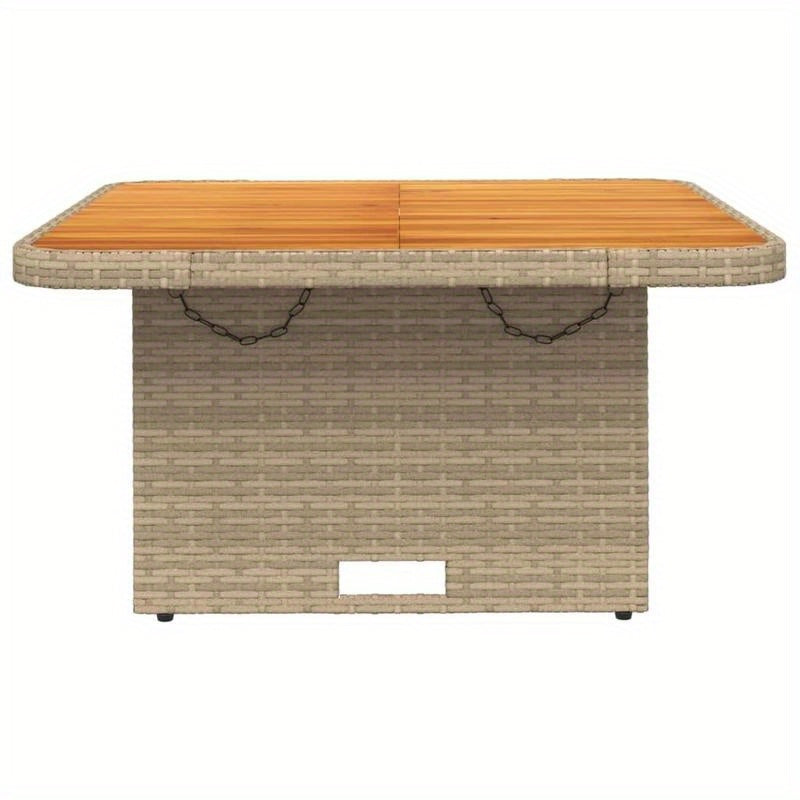 Table De Jardin Beige 80X80X71 Cm Easy to Assemble Modern Simple Easy to Carry DIY Outdoor Table in Backyard