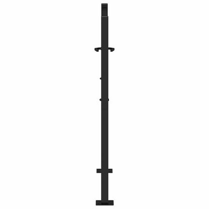 Metalen Poort – Tuinpoort – Buitenhek – Terraspoort – Afscheiding – Zwart Mat – 105x105 cm – Duurzaam Geometrisch Design