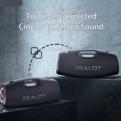 Draadloze Speaker – Bluetooth Speaker – Wifi Speaker – Mobiele Speaker – Outdoor Speaker – 24000mAh Batterij – IPX5 Waterbestendig – 14 Uur Speeltijd – RGB LED Licht Effecten – Stereo Pairing – Zwart
