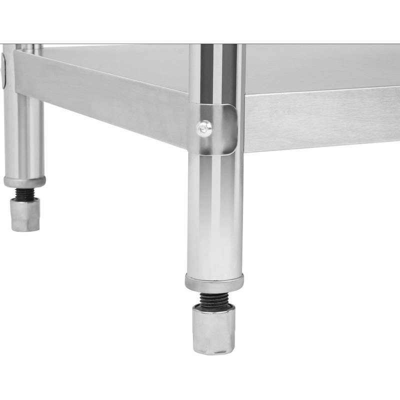 Professionele RVS Werktafel – RVS Werkbank – Keukentafel – Cateringtafel – Roestvrijstalen Werktafel – 200x60 cm – Verstelbare Pootjes – Onderblad Opbergruimte