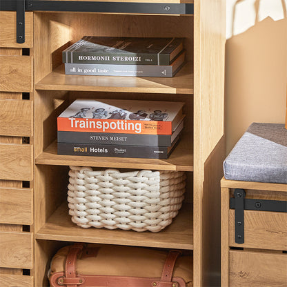Schoenenkast – Schoenenrek – Schoenenopberger – Schoenenkast – Halmeubel – Schuifdeur – Compact 80x35x89 cm – Hoogwaardig Vezelplaat