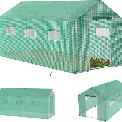 Tomatenkas – Kweekkas – Tuinkas – Broeikas – Groentekas – Winterbestendig – Gegalvaniseerd Stalen Frame – 4,5x2x2 Meter – Met Insectengaas & Grondankers