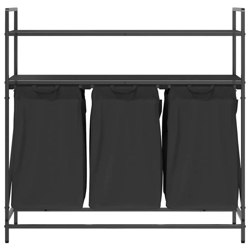 Wasbakje – Wastafel – Waskom – Spoelbak – Haarwasbak – 3-Vaks Wasmiddel Organizer – Dubbele Reken – Stevige Mesh Zakken – Klassiek Zwart
