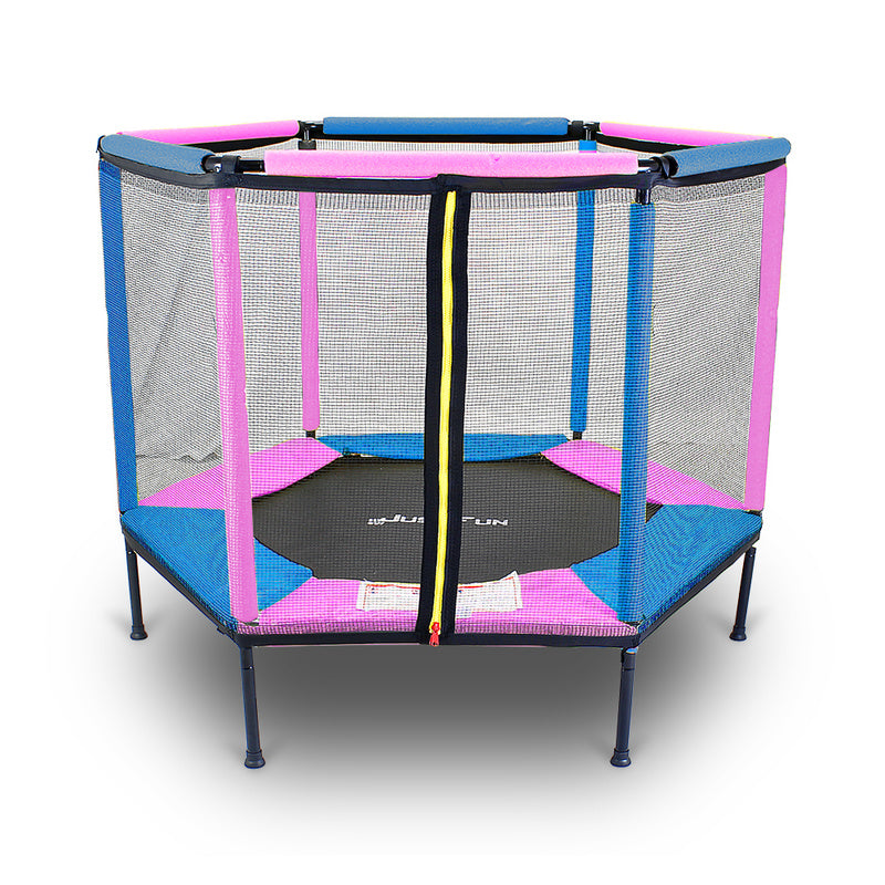 Trampoline – Springkastelen – Springmat – Kindertrampoline – Buitenspeelgoed – Ø 140 cm – Inclusief Veiligheidsnet – UV- en Waterbestendig