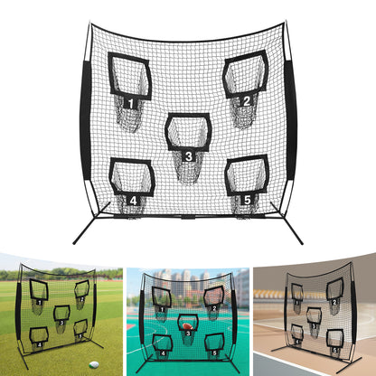 Rugby Trainingsnet – Rugby Doel – Trainingsdoel – Oefendoel – Passnet – Zwaar Iron Frame – 213x213 cm – Compact & Draagbaar – Glasfiber Stokken – Duurzaam Polyester