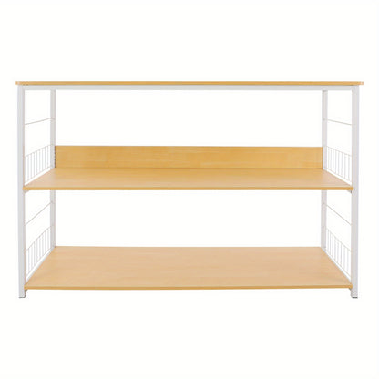 Modern Floor-Standing Bookshelf Double-Tier Storage Unit Multi-Functional Storage Cabinet Suitable for Dorms, Apartments, Classrooms, Offices, and More 35cm Shelf Spacing, Utility Racks