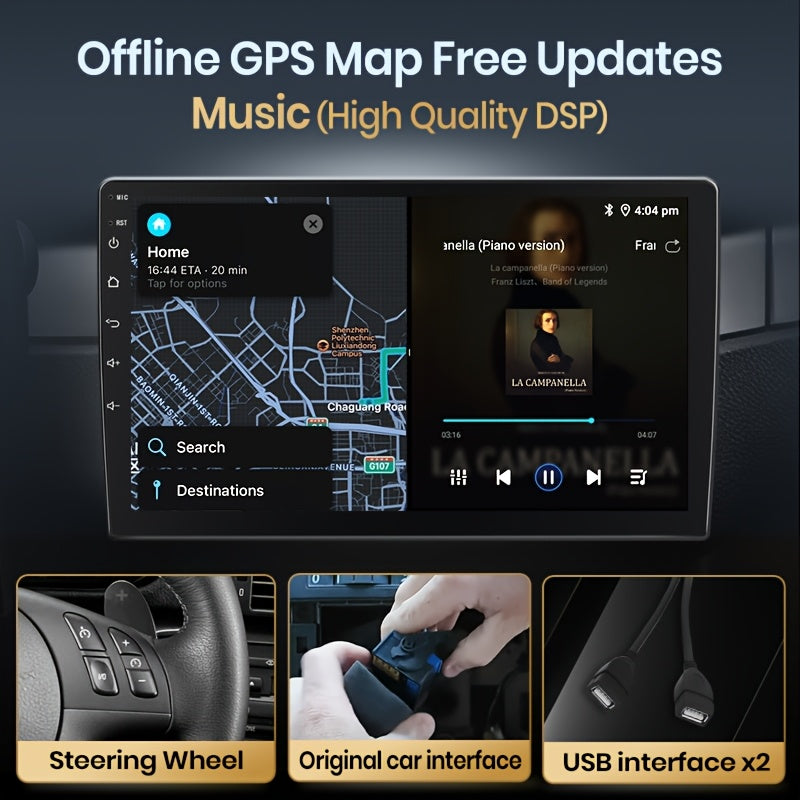 2DIN Android Multimedia Speler – Autoradio – Navigatiesysteem – Touchscreen Radio – CarPlay Systeem – Draadloze CarPlay – 10 Inch IPS Scherm – 4GB RAM 64GB Opslag