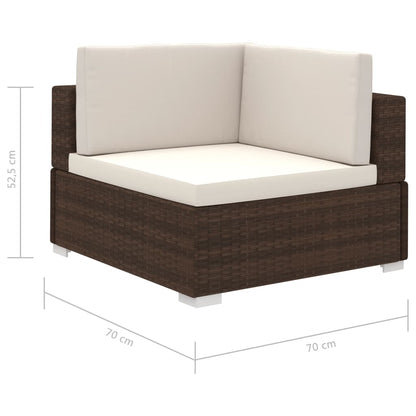 Loungekussen – Tuinkussen – Zitkussen – Rugkussen – Palletkussen – 12-delig – Polyester – 6 cm Dikte – Weerbestendig Polyester - Bruin