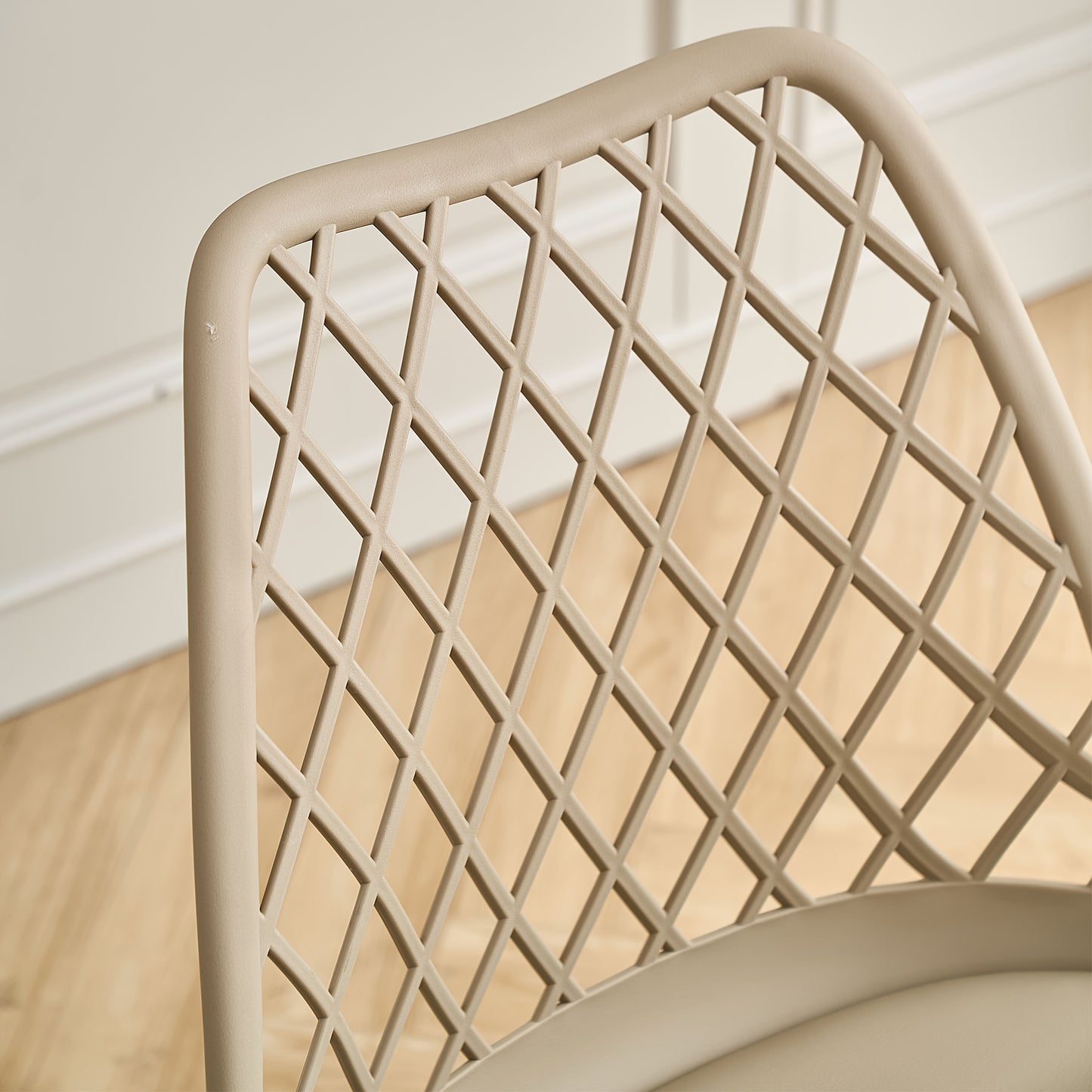 Scandinavische Eetkamerstoelen – Design Stoelen – Keukenstoelen – Woonkamerstoelen – Café Stoelen – Set van 6 – PU Leder Zitting – Massief Beukenhout Frame – Khaki