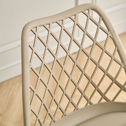 Scandinavische Eetkamerstoelen – Design Stoelen – Keukenstoelen – Woonkamerstoelen – Café Stoelen – Set van 6 – PU Leder Zitting – Massief Beukenhout Frame – Khaki