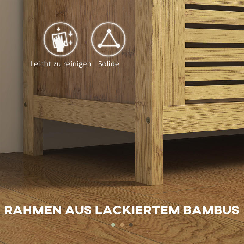 Modern Bamboo & Metal Shoe Storage Bench with Soft Cushioned Seat - Freestanding Entryway Organizer with Hidden Storage, Space-Saving Design for Hallway, Living Room, Bedroom - Sturdy Shoe Rack Bench with Soft Padding, 39.4"x