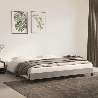 Modern Minimalist Bed Frame - Light Grey/Neutral Beige, Easy Assembly, Sturdy Wooden Platform Bed, No Box Spring Needed, Space-Saving Design for Small Rooms, Apartments, Guest Rooms - Mattress Not Included, Apartment Furnitur