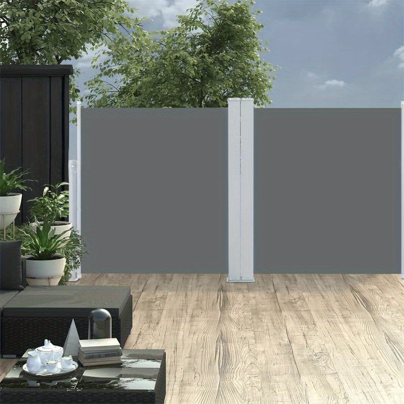 Uitschuifbare Windscherm – Windscherm Terras – Balkon Windscherm – Tuin Scherm – Uitschuifbaar 120 Tot 600 Cm – Stevig Metalen Frame - QUORE