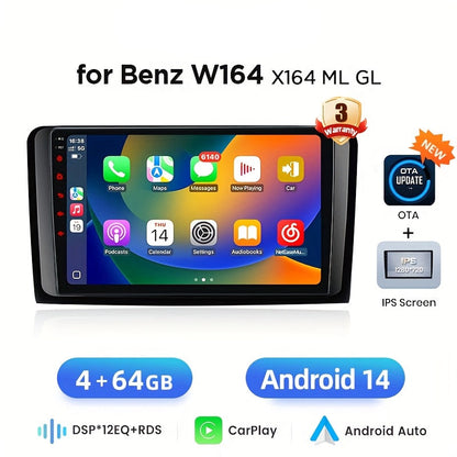 Android Auto Radio Benz – Auto Multimedia Systeem – 2Din Stereo – Touchscreen Navigatie – 9 Inch IPS – 4GB RAM & 64GB Opslag