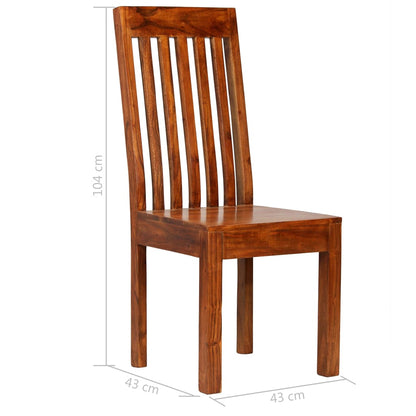 Eettafelset – Eetkamerset – Keukentafelset – Zitgroep – Tafel en Stoelen – Massief Acacia- en Mangohout – Set Van 1 Tafel + 6 Stoelen – Robuust & Handgemaakt