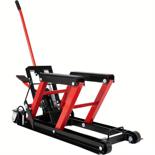 Motorfietsbrugwagen – Motorlift – Hydraulische Motorlift – Motorhefbrug – Motor Tilplatform – Hoog Draagvermogen 680 kg – 3 Veiligheidspennen & 4 Wielen