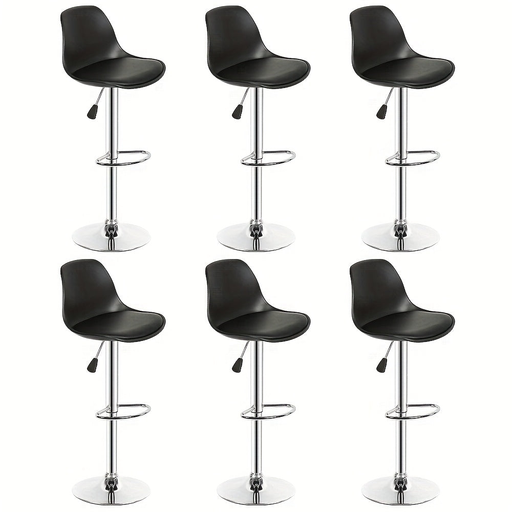 Barkrukken – Barstoelen – Keukenkrukken – Counter Stoelen – Krukken – Set van 6 – Draaibaar – PU Kunstleer Bekleding