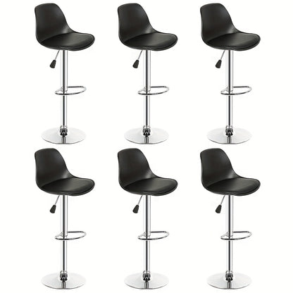 Barkrukken – Barstoelen – Keukenkrukken – Counter Stoelen – Krukken – Set van 6 – Draaibaar – PU Kunstleer Bekleding