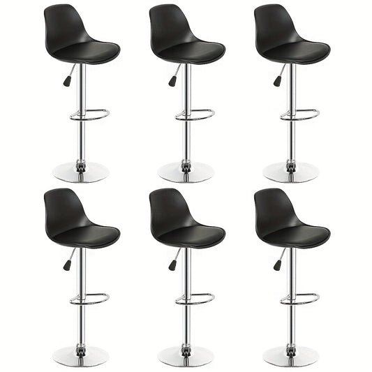 Barkrukken – Barstoelen – Keukenkrukken – Counter Stoelen – Krukken – Set van 6 – Draaibaar – PU Kunstleer Bekleding