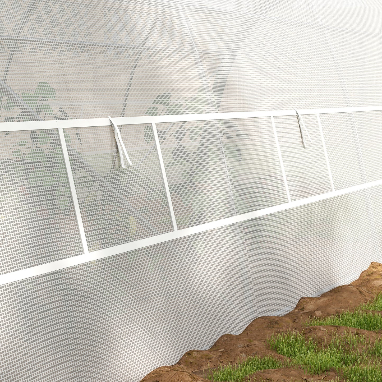 Tunnelkas – Kasje – Kas – Tuinkas – Groentekas – 18 m² – UV-bestendig PE Zeil, 8 Ventilatieraampjes