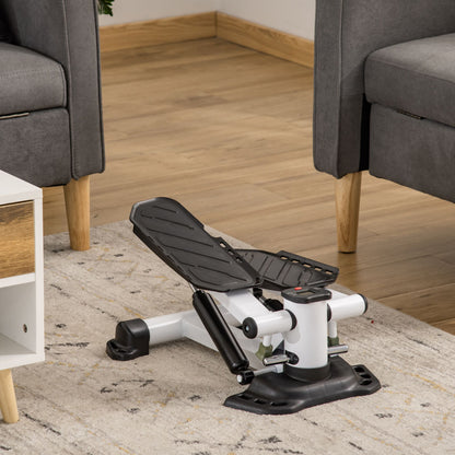Mini Stepper – Thuistrainer – Fitness Stepper – Looptrainer – Pedalen Stepper – Compact Ontwerp – Antislip Pedalen – LCD Display – Stalen Frame – Zwart