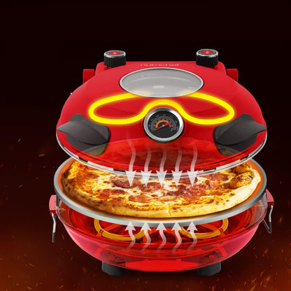 Pizzaoven – Elektrische Oven – Pizzamaker – Bakoven – Mini Oven – 1200 Watt Vermogen – Tot 425°C Temperatuur