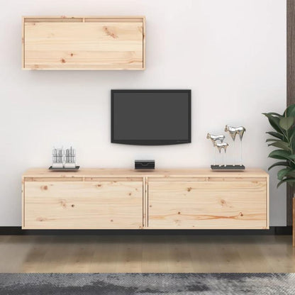 tv meubel – tv kast – tv dressoir – televisie meubel – mediaconsole – massief dennenhout – laag design onder 68 cm